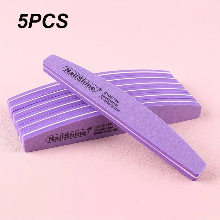 Professional Double‑sided Nail File Block Colorful Sponge Nail Polish Buffing Sanding Buffer Strip Polishing Pedicure