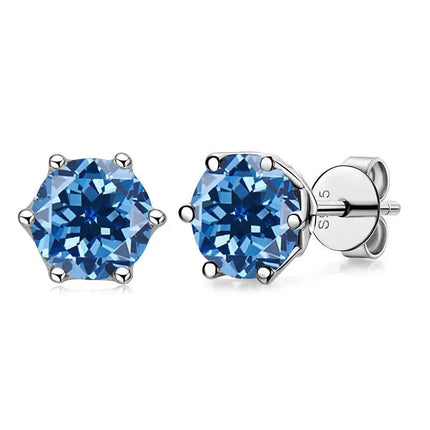 Real 1 CT D Color Moissanite Stud Earrings For Women Top Quality 925 Sterling Silver Sparkling Wedding Jewelry PlatiNum