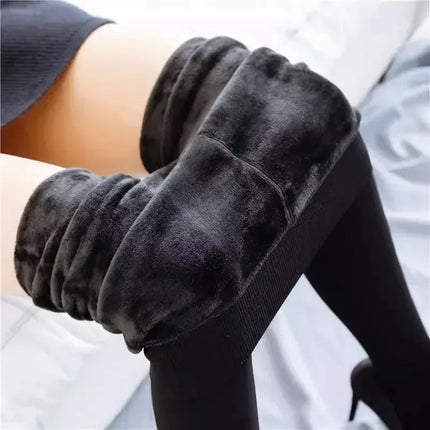 1/2pcs Winter Warm Thick Fleece Pantyhose Women Ladies Thermal Elastic Velvet Tights Stretchy High Waist Leggings Stockings PlatiNum