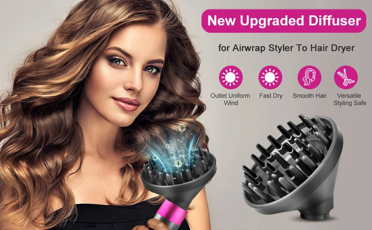 Diffuser Attachment for Dyson Two Airflow Dome Diffuser Modes for Airwrap Hs05 Hs03 Hs01 Hair Diffuser for Hair Drying
