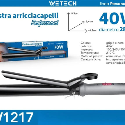 Electric Hair Styling Tool Set, Ceramic Flat Iron & Curling Wand, Adjustable Temperature Hot Styling Appliance for Household Daily Hair‑Dressing