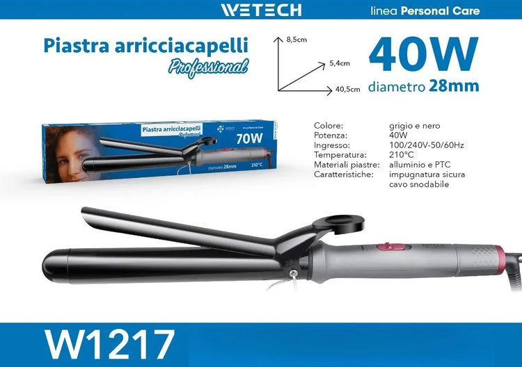 Electric Hair Styling Tool Set, Ceramic Flat Iron & Curling Wand, Adjustable Temperature Hot Styling Appliance for Household Daily Hair‑Dressing