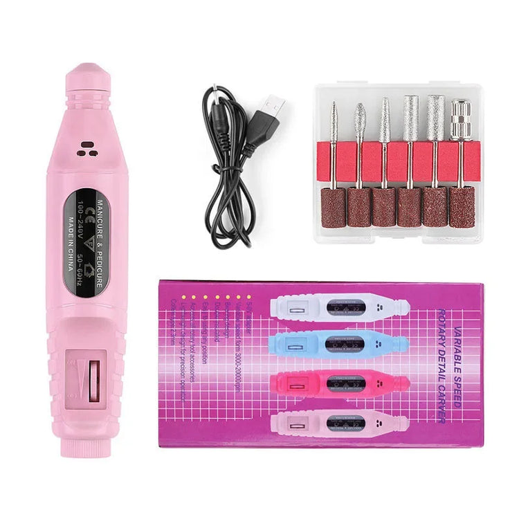 Pen‑Form Manicure Pedicure Grinding Machine Compact Electric Nail Polisher Drill For Daily Nail Grooming And Diy Hand‑Made Nail Creation
