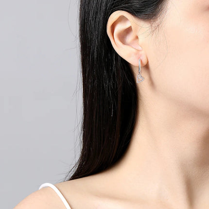Orecchini Originali in Argento Sterling 925, Modello 2026, a Perno e a Cerchio con Cristalli, per Donna, in Oro Rosa, con Corona, Cuore, Infinito, Ape, Gioielli platinumshop