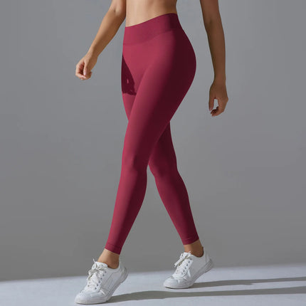 Fitness Sports Leggings Women's High Waist Seamless Yoga Legging Scrunch Butt Breathable Push Up Sports Pants Women Gym Tights PlatiNum