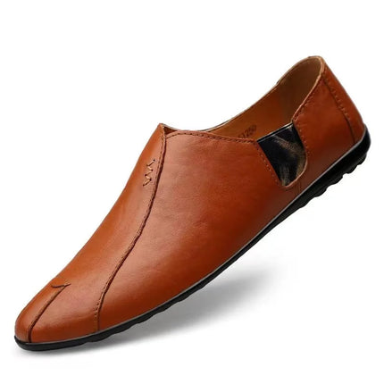 Scarpe Casual da uomo in vera pelle Luxury Brand 2024 mocassini da uomo mocassini traspiranti Slip On scarpe da guida pigre Plus Size 38-47