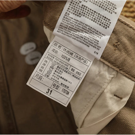 Autumn And Winter New American Retro 100% Cotton Multi-pocketed Washed Old Straight Casual Pants Loose Fashion Cargo Trousers