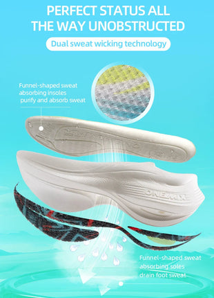 ONEMIX 2026 Nuove Scarpe da Corsa e Allenamento per Uomo, Suola Intera in Nylon, Scarpe Sportive Traspiranti Estive per Donna PlatiNum