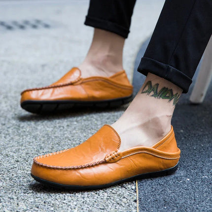 Scarpe da Uomo Casual in Pelle, Mocassini di Design, Slip-on, Scarpe da Barca di Alta Qualità, Chaussure Homme