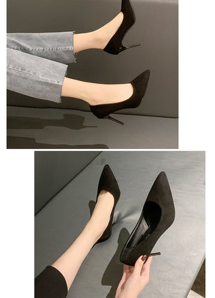 Donne Nuovi Sandali Con Tacco Medio Nero 6-8-10 cm A Punta Tacco Sottile Baotou Banchetto Scarpe Con Tacco Alto Scarpe Da Donna Tacones Mujer