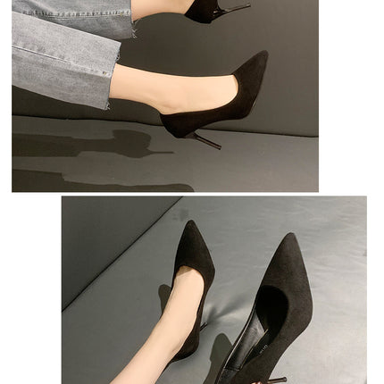 Donne Nuovi Sandali Con Tacco Medio Nero 6-8-10 cm A Punta Tacco Sottile Baotou Banchetto Scarpe Con Tacco Alto Scarpe Da Donna Tacones Mujer