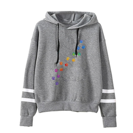 Fashion Autumn And Winter Cat Print Hoodie Sweater Men And Women Pullover Casual Top