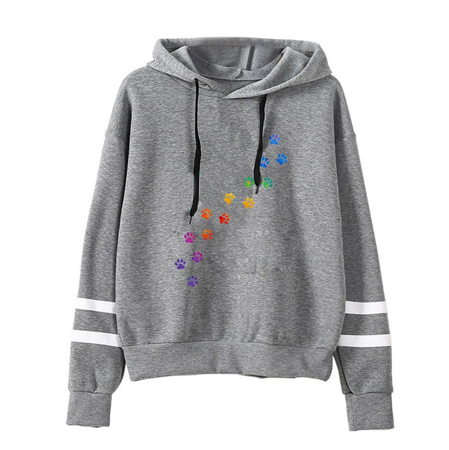 Fashion Autumn And Winter Cat Print Hoodie Sweater Men And Women Pullover Casual Top