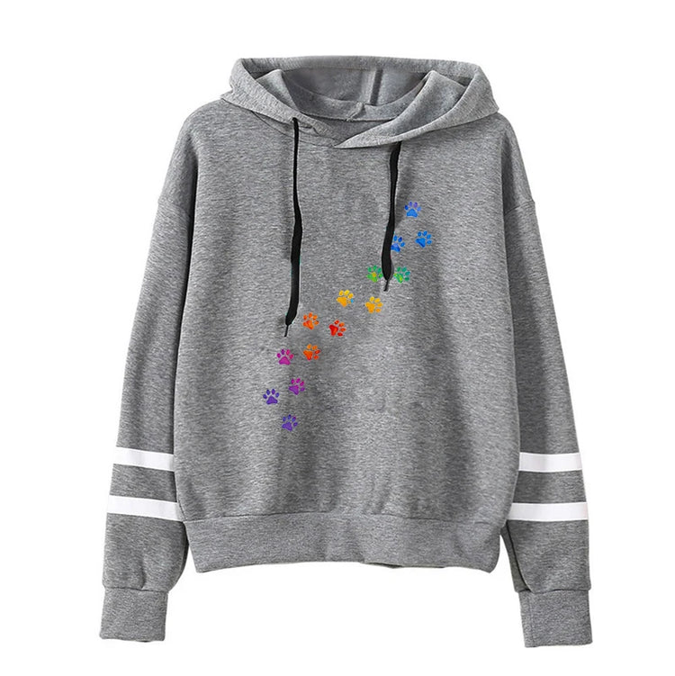 Fashion Autumn And Winter Cat Print Hoodie Sweater Men And Women Pullover Casual Top