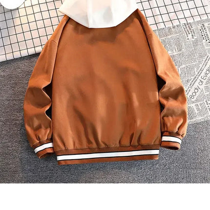 Men's Autumn New Trendy Brand All-match Student Hooded Jacket Plus Size Coats Women High Quality Varsity Baseball Uniform Jacket
