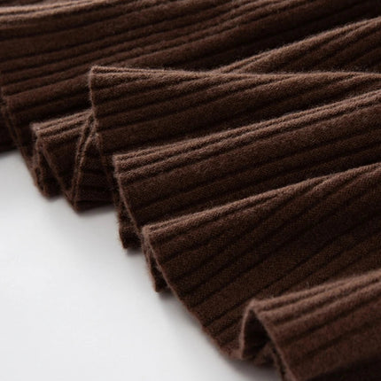 Woman's 100% Cashmere Knittwear Skirt Autumn Winter Elegant Mermaid Mid-calf High Waisted Slim Office Lady Dress Light Luxury PlatiNum