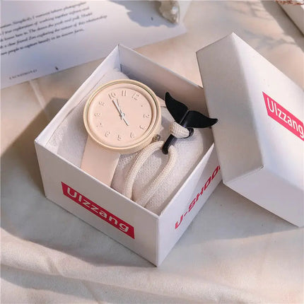 Simple Fashion Makaron Simple Women Watch Ins High Beauty Student uomo e donna Style Round Leisure Vintage orologio da polso al quarzo platinumshop