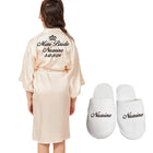 Personalizza Nome Data Ragazza di fiori Kimono Vestaglie Accappatoi da sposa Pigiama Abito per bambini + cintura Camicia da notte Brial Party Kid Robe platinumshop