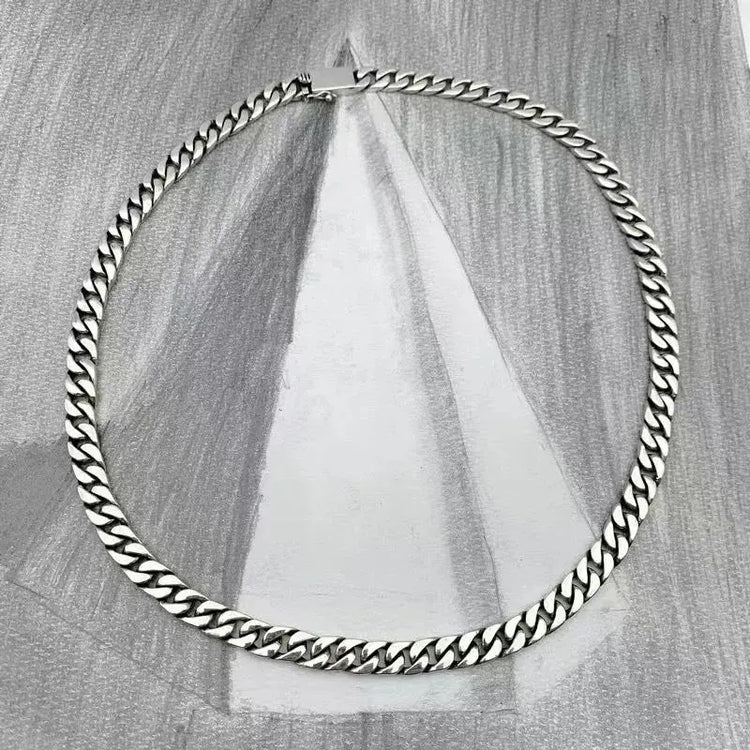 100% S925 Collana in argento sterling Bracciale Punk S925 Gioielli in argento Non sbiadisce mai Carry certificato Uomo Donna Gioielli Regali platinumshop