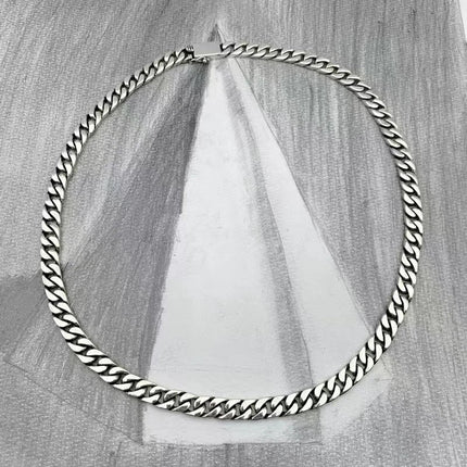 100% S925 Collana in argento sterling Bracciale Punk S925 Gioielli in argento Non sbiadisce mai Carry certificato Uomo Donna Gioielli Regali platinumshop
