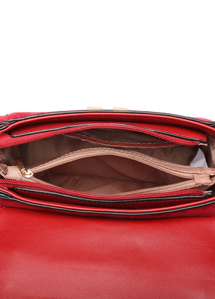 Elegante borsa da donna KONO in similpelle PVC, tracolla rimovibile, diverse modalità di trasporto, dimensioni compatte 22×8×15 cm, perfetta per tutti i giorni e per il lavoro.