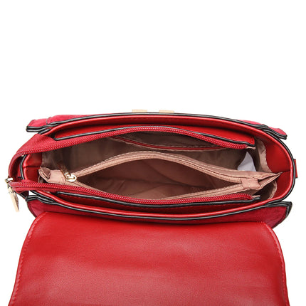 Elegante borsa da donna KONO in similpelle PVC, tracolla rimovibile, diverse modalità di trasporto, dimensioni compatte 22×8×15 cm, perfetta per tutti i giorni e per il lavoro.