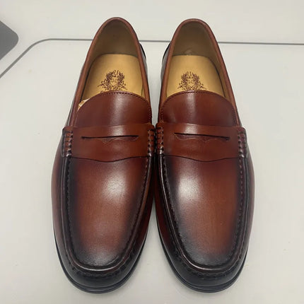 Mocassini da uomo di lusso in vera pelle slip on scarpe eleganti da lavoro casual nere scarpe da ufficio per feste di matrimonio da uomo