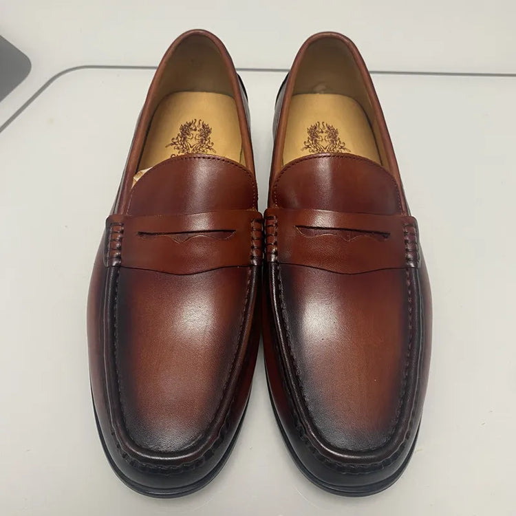 Mocassini da uomo di lusso in vera pelle slip on scarpe eleganti da lavoro casual nere scarpe da ufficio per feste di matrimonio da uomo