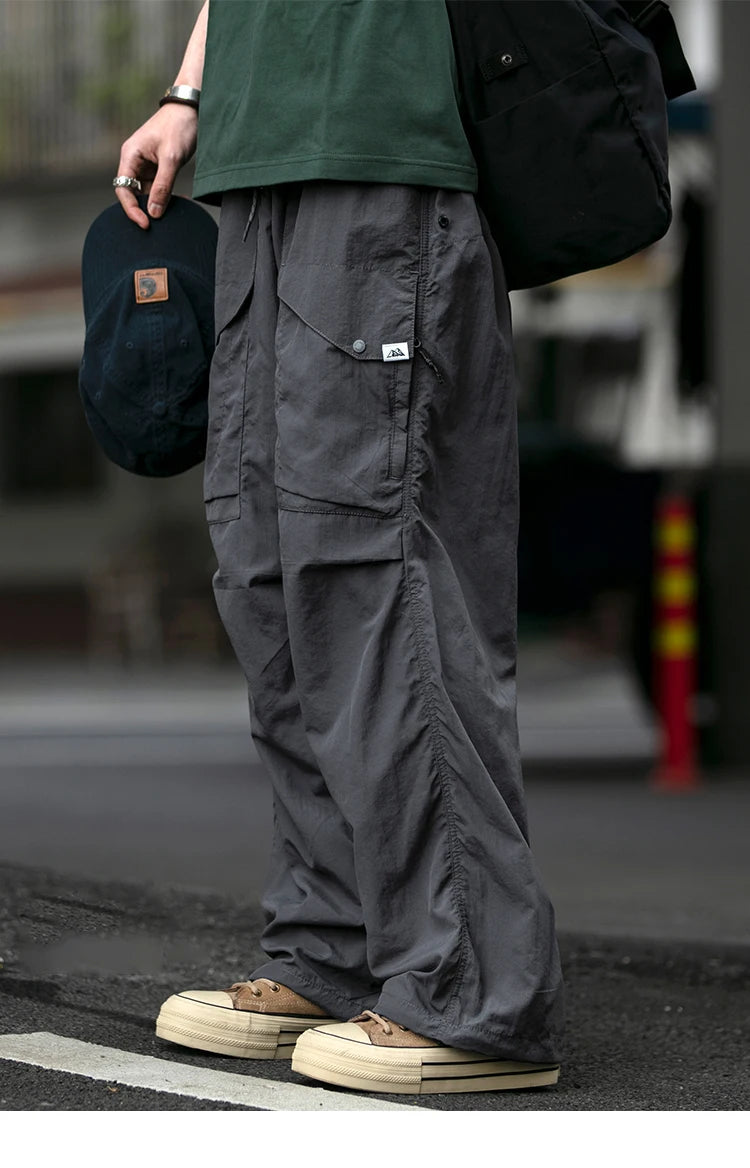 Spring Summer Korean Outdoor Functional Waterproof Cargo Pants For Men Clothing Harajuku Joggers Casual Breathable Pants Male