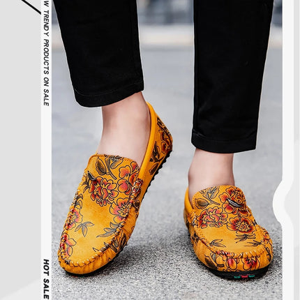 Scarpe da uomo in pelle rosa Designer di lusso Mocassini da uomo casual Mocassini da uomo Traspirante Slip On Flats Guida Zapatillas Hombre