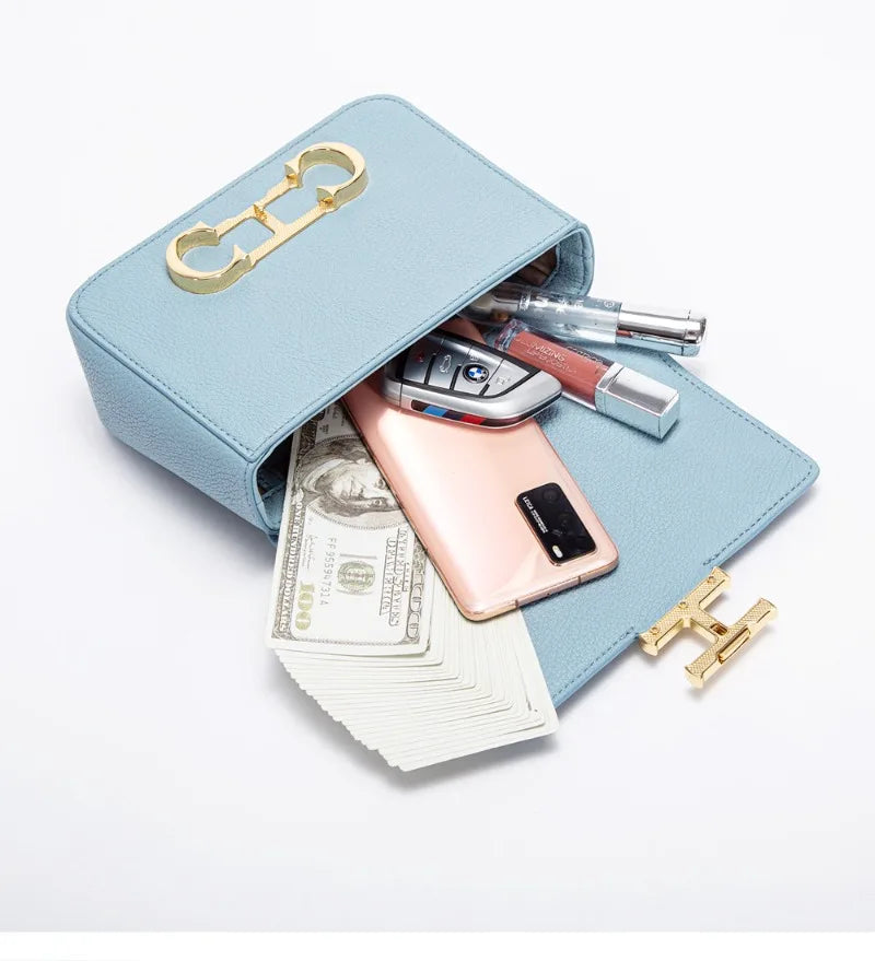 Carolina Herrera Elegante classico semplice tinta unita versatile casual da donna nuova borsa a tracolla di lusso leggera con una spalla