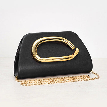 Gold Magnetic Closure Women Evening Bags Luxury Designer Handbag And Purse Party Banquet Chain Crossbody Bag Fashion ShoulderBag PlatiNum