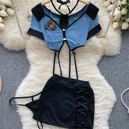 Tornova Sexy Uniform Lingerie Set Women's Underwear Sexy Lingerie Outfit Bra Sexy Set Lingerie Exotic Play Uniform Underwear Set
