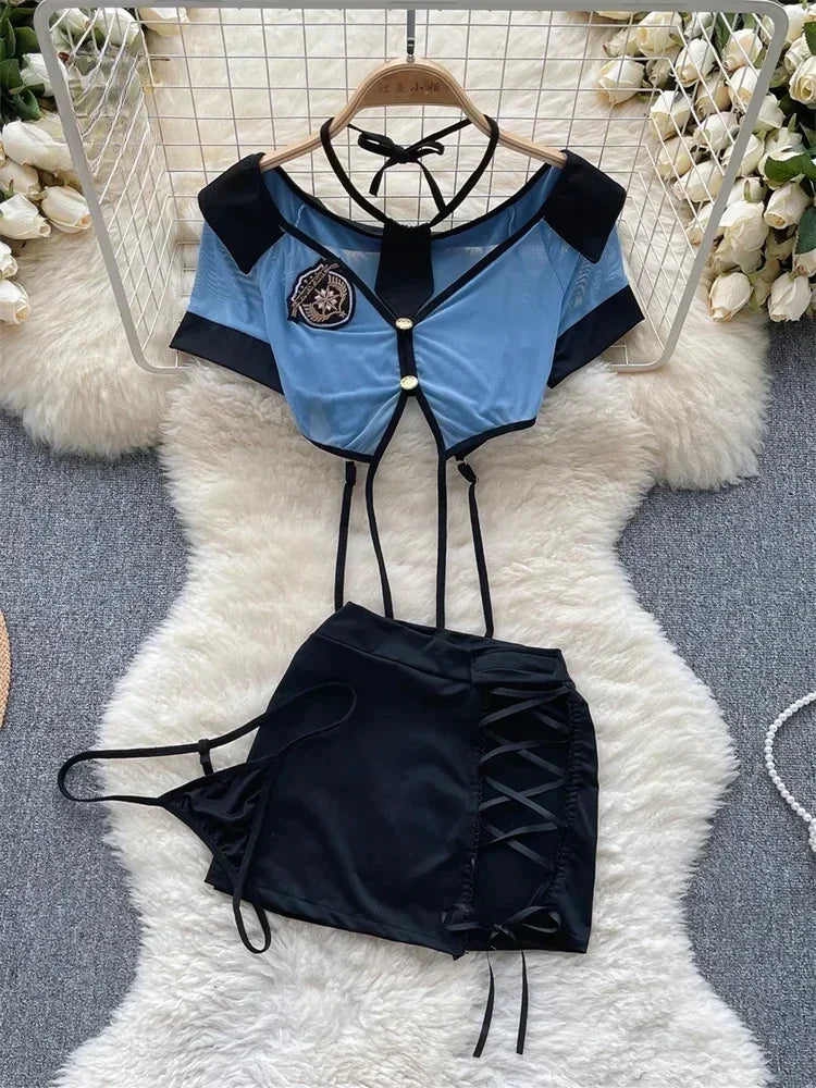 Tornova Sexy Uniform Lingerie Set Women's Underwear Sexy Lingerie Outfit Bra Sexy Set Lingerie Exotic Play Uniform Underwear Set