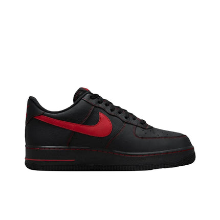 Nike Air Force 1 Breathable Low top Skateboard Shoes Men's Black Red HQ2037-005