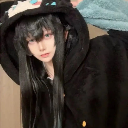 Demon Slayer Kanroji Mitsuri Tokito Muichiro Women Autumn Winter Loungewear Coral Fleece Robe  Love Hashira Cosplay Home Pajamas