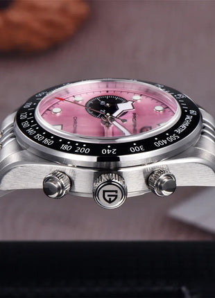 PAGANI DESIGN 2026 Nuovo BB Flamingo Orologio Cronografo Sportivo di Lusso al Quarzo da Uomo con Vetro Zaffiro AR, Impermeabile 100M, Orologio da Polso alla Moda con Cinturino in Acciaio Inossidabile per Uomo, Magazzino Local