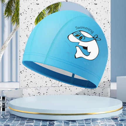 Bonnet de bain pour filles, dessin animé mignon, étanche, protection des oreilles, haute élasticité, chapeau de natation pour enfants, garçons, accessoires de natation pour bébés