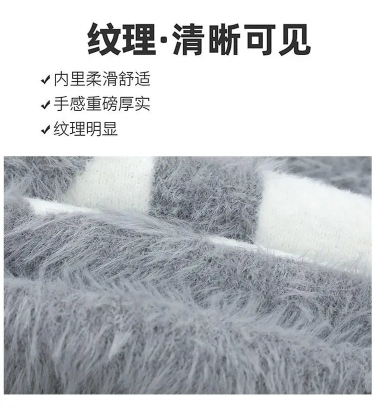 2026 Winter Fashion Sweater Men Casual Knit Pullovers Mens Thick Warm letter pattern Sweaters Men's Daily Warm sweaters male