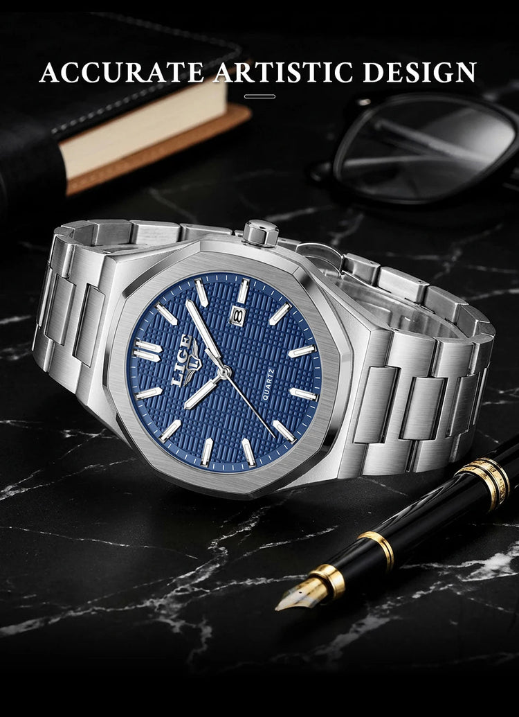 LIGE Orologio da donna elegante e lussuoso, orologio classico alla moda con data automatica, cinturino in acciaio inossidabile, orologi luminosi impermeabili per donna, regalo per signora platinumshop