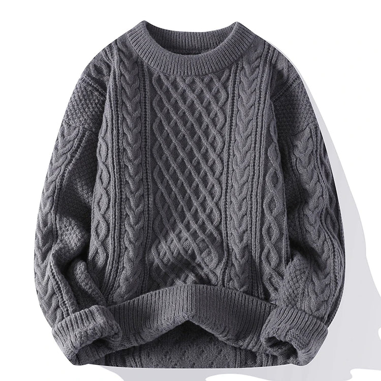 Legible Autumn and Winter Casual Sweaters Men Round Neck Collar Knitted Pullovers Male Loose Sweater Man