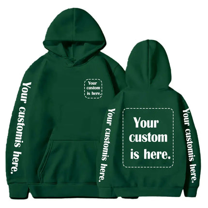 2026 Student Casual Custom Printed Text DIY Hoodie Customized Personalized Hoody Custom Hoodies Text Sweatshirt Clothes
