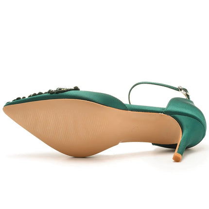 Sandali con tacco alto a punta décolleté da donna scarpe con scollo a barchetta firmate scarpe da sposa da donna scarpe da sera con tacco blu navy