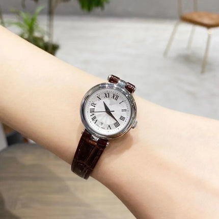 Orologio da Donna Suojiali Little Beauty, Quadrante Piccolo con Numeri Romani, Elegante e Delicato, Cinturino in Acciaio o Pelle Opzionale, Orologio da Polso Femminile alla Moda per Uso Quotidiano Casual