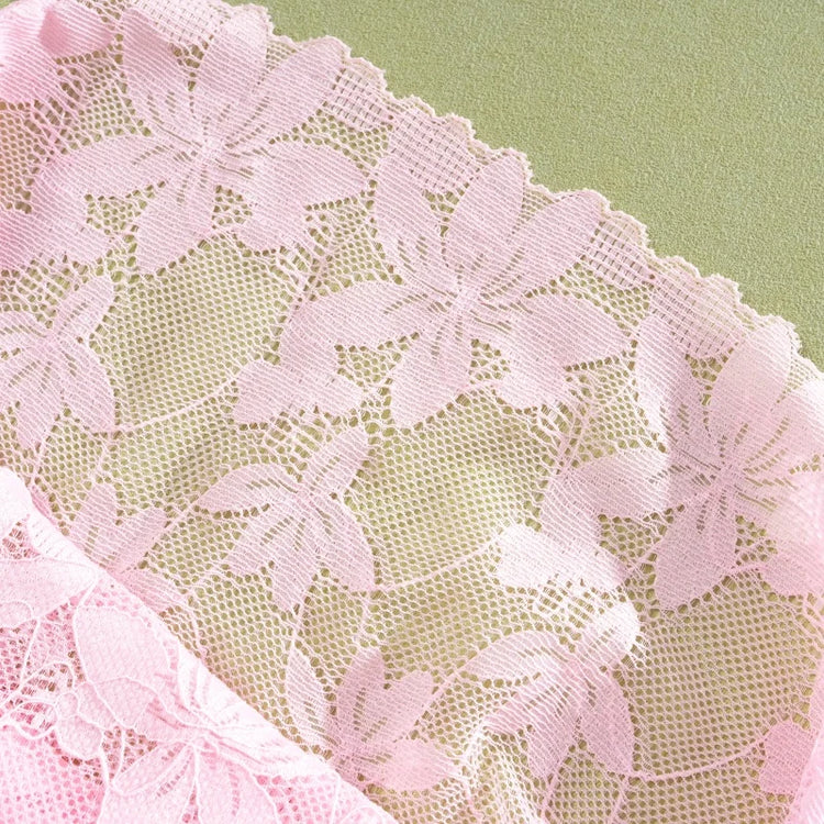 4Pcs/Set Women's Lace Panties Sexy Perspective Underwear Female Hollow Out Comfortable Underpants Low-Waist Breathable Lingerie