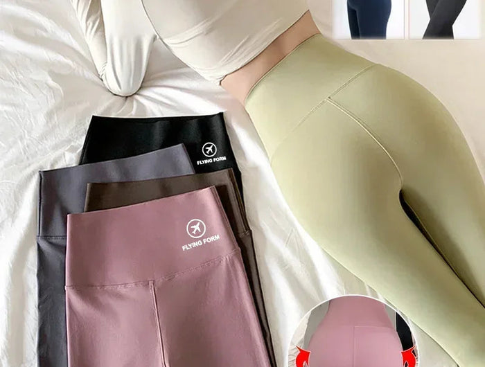 M-XL Shark pants women wear spring  autumn winter thin high-waisted belly lift hip yoga tights small feet black leggings PlatiNum