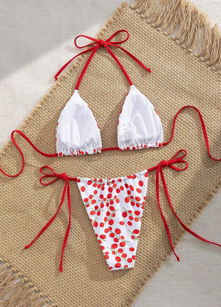 Costume da bagno donna micro bikini sexy 2026 Trend bikini perizoma in due pezzi Set costumi da bagno donna con lacci da spiaggia per costume da bagno donna PlatiNum