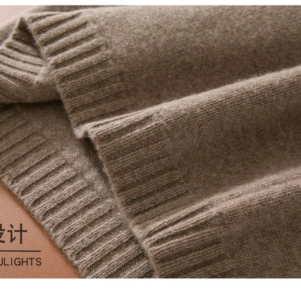 Flat Thickened Hip Hugging Skirt Women's Autumn Winter 100% Merino Wool Knitted Half Skirt Versatile Short Elastic Waist Skirt PlatiNum