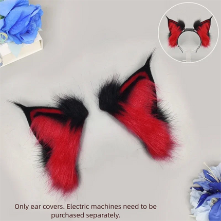 Electric Fox Ear Headband Gravity-Sensitive Simulation Realistic Animal Fluffy Ears Cosplay Headpiece Cat Ear Anime Accessories