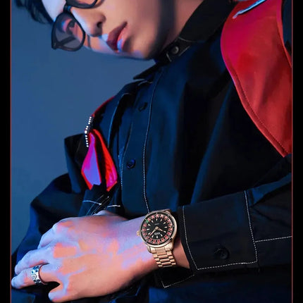 Mark Fairwhale 5031 Nuovo orologio al quarzo da uomo di marca superiore quadrante digitale rotante intrattenimento freddo orologio da notte impermeabile reloj platinumshop
